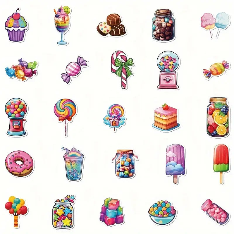 Vibrant candy stickers