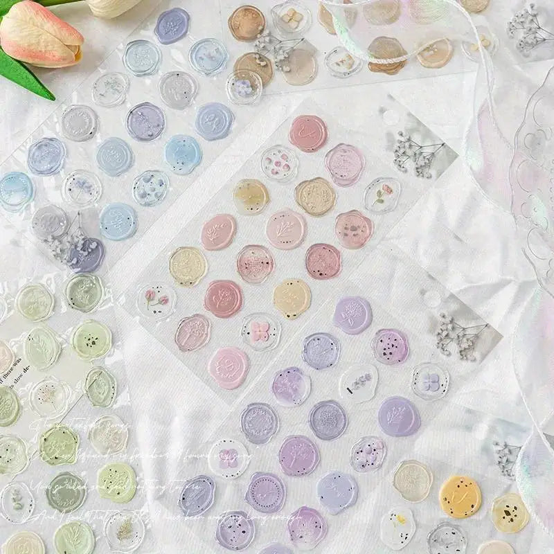 Vintage wax seal stickers