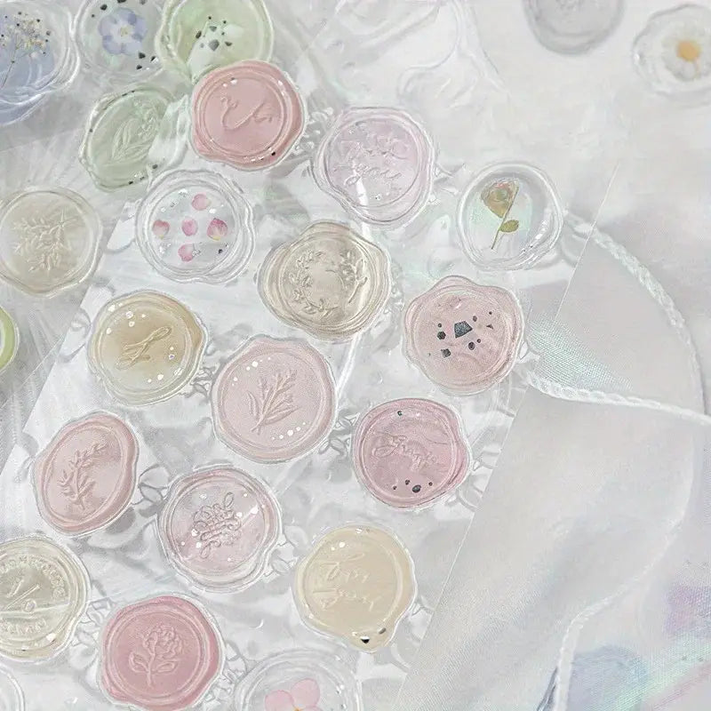 Vintage wax seal stickers