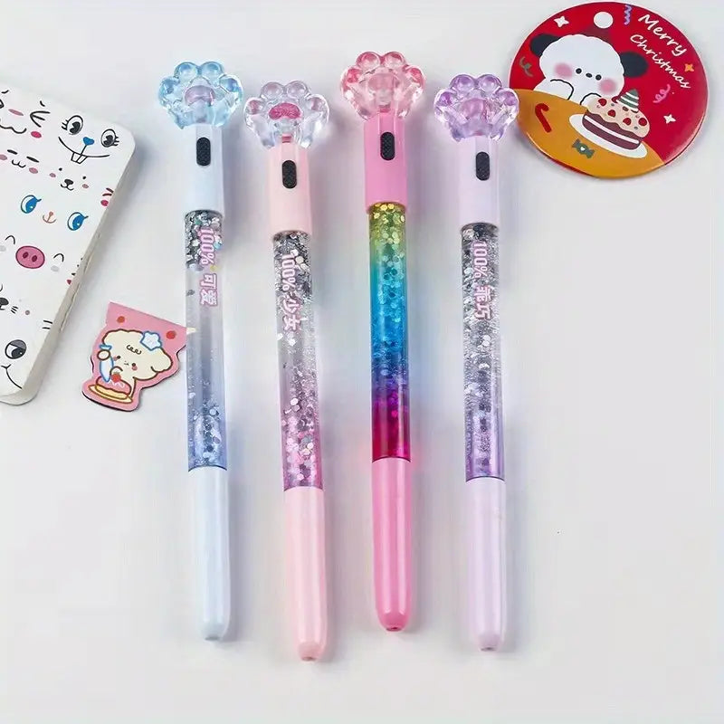 3 heart light pen set