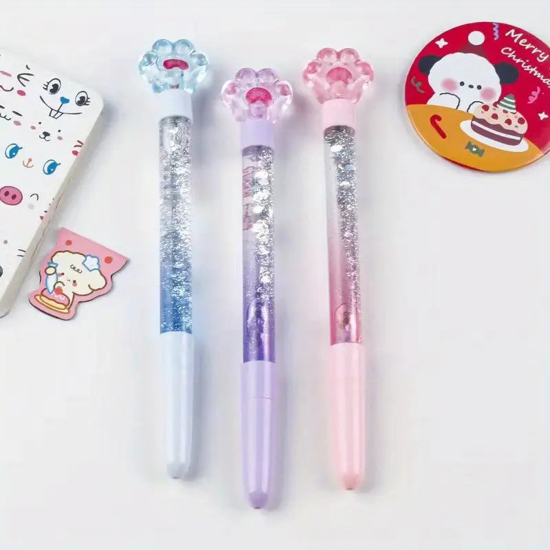3 heart light pen set