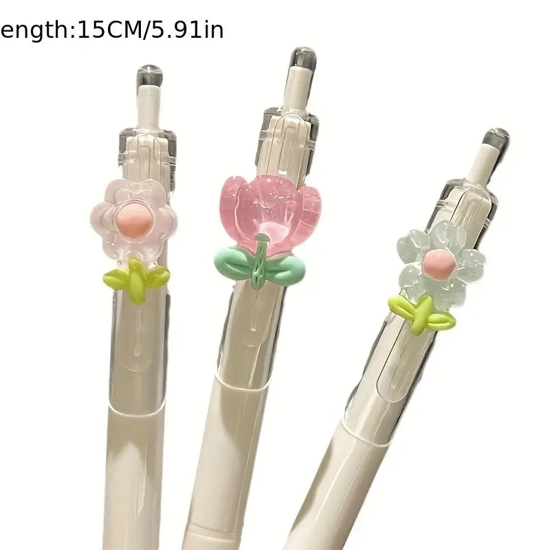3pcs tulip flower pens