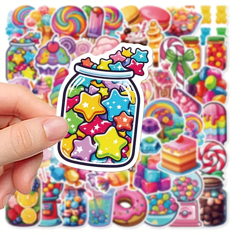 Vibrant candy stickers