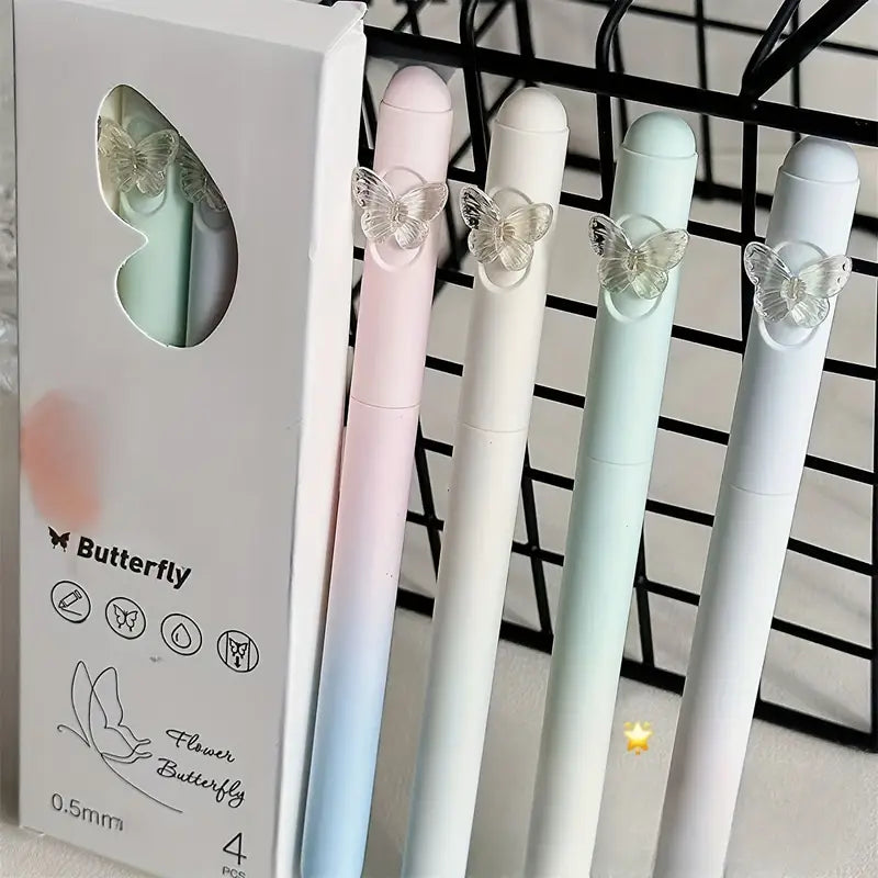 4PCS Butterfly Gel Rollerball Pens