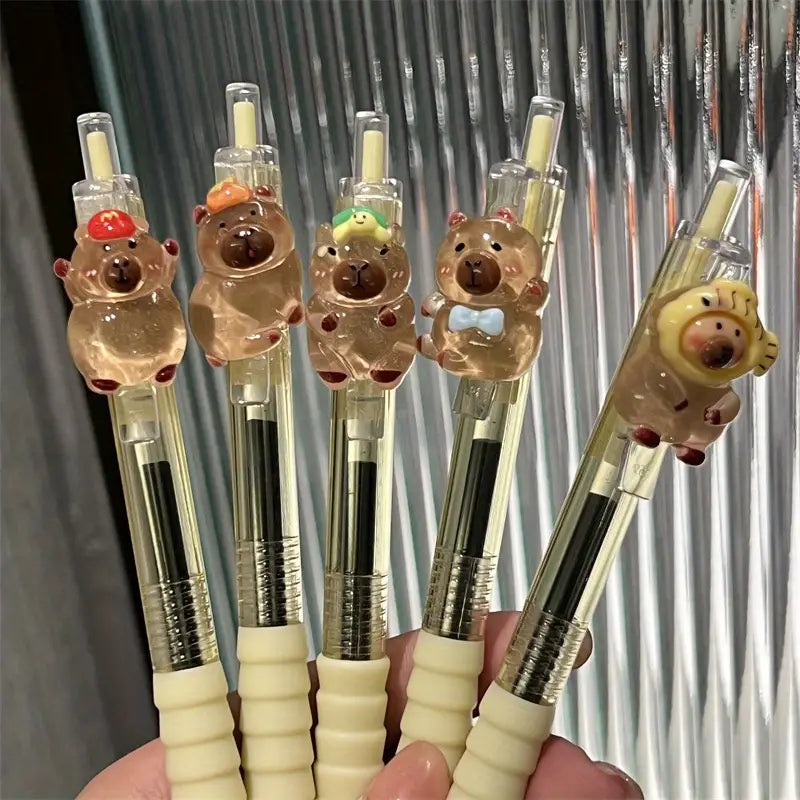 3pcs Cute Capibara Capybara Pendant Pen
