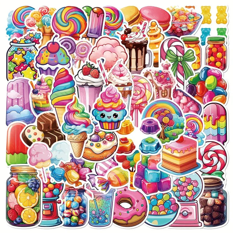Vibrant candy stickers