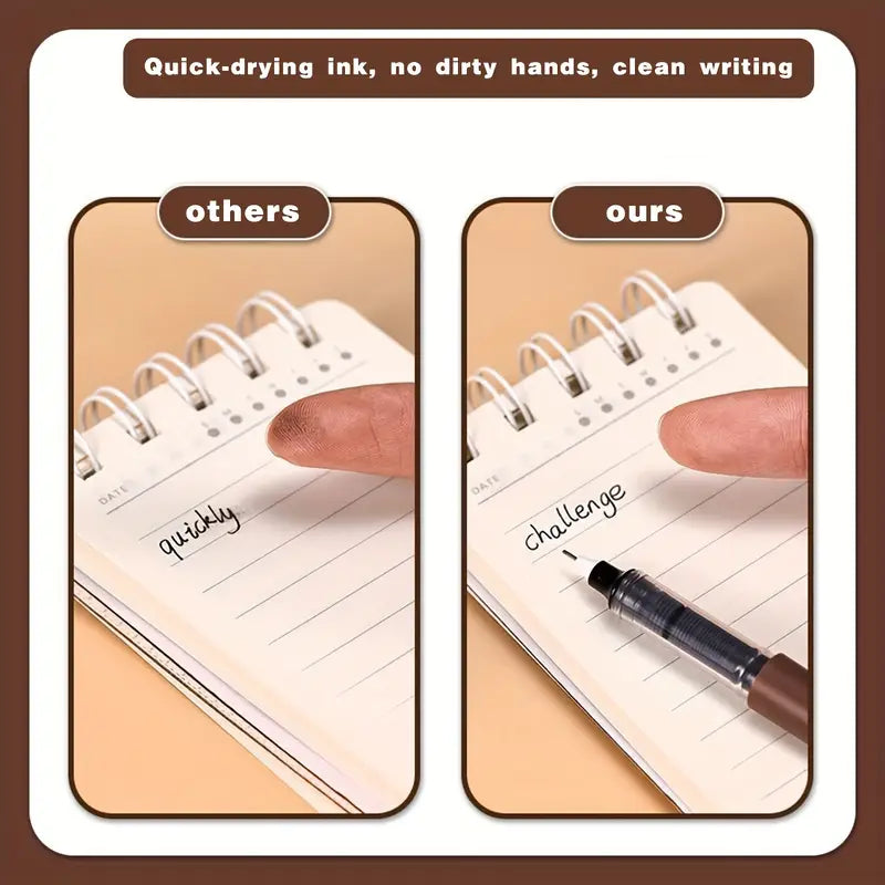 6pcs, Brown Gel Pens
