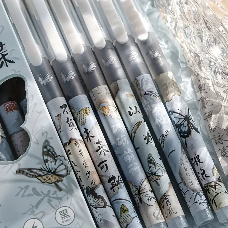 6-Pack Inspirational Chinese Style Gel Pens