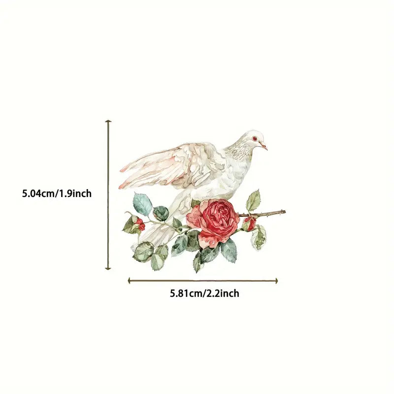 Floral stickers and letters