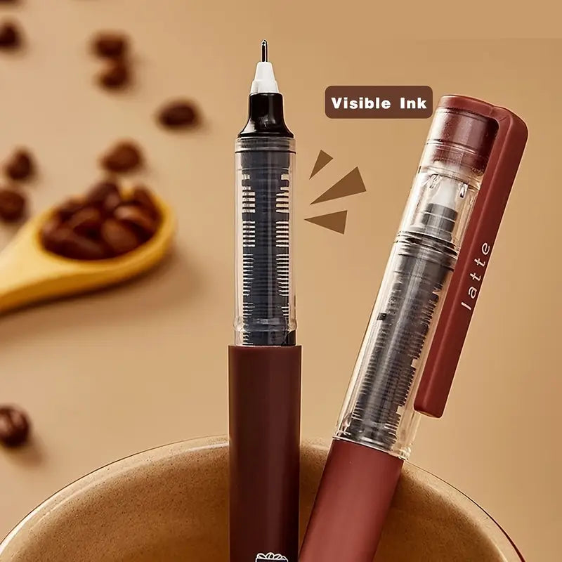 6pcs, Brown Gel Pens