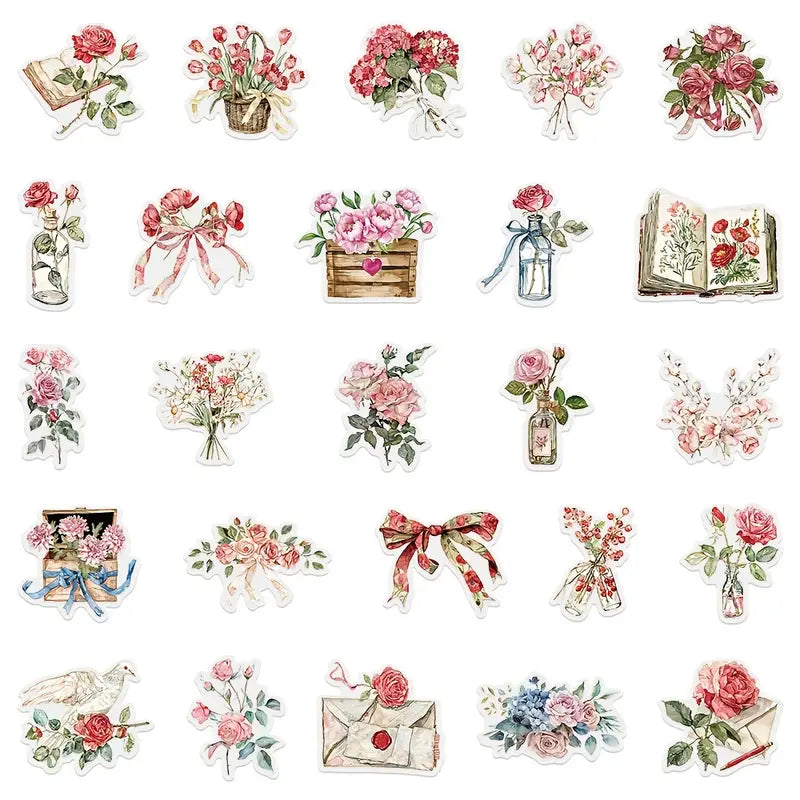 Floral and plant stickers