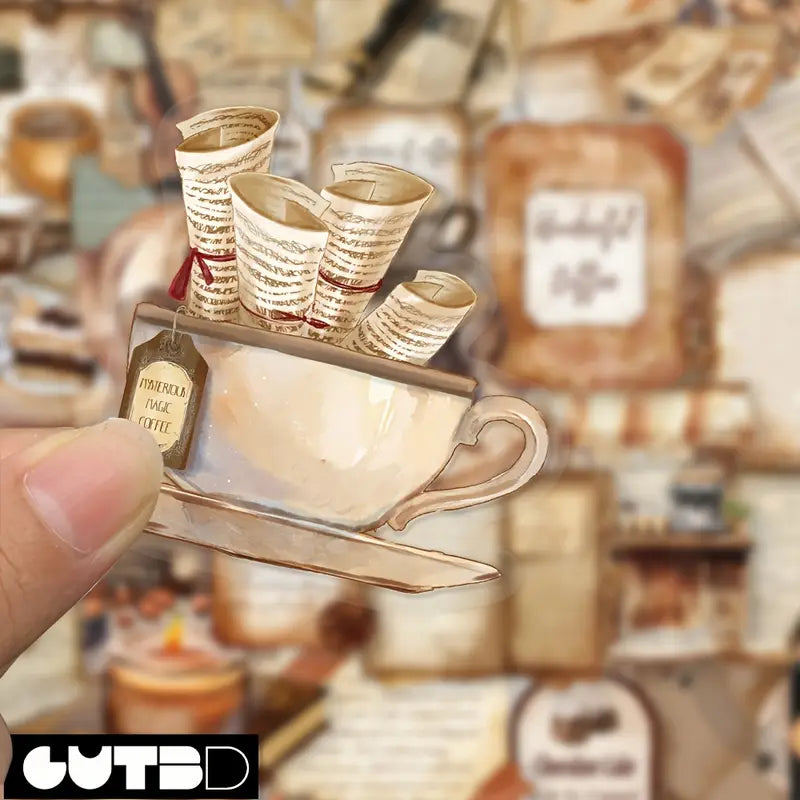 Vintage cafe stickers