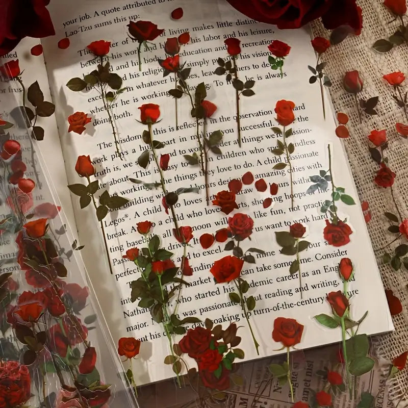 Vintage rose stickers