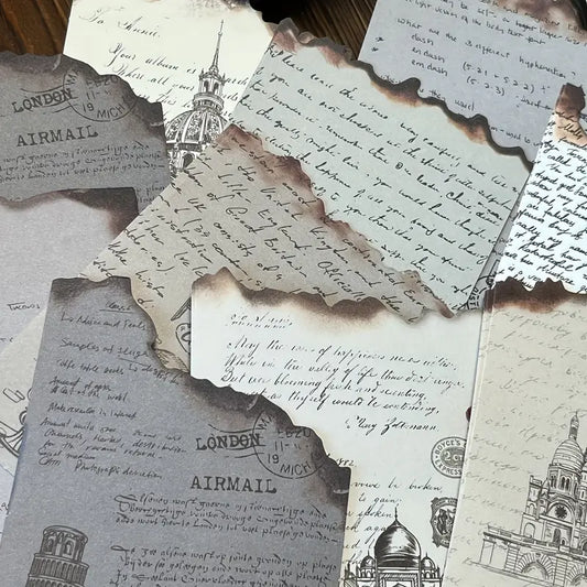 Vintage-Inspired Burning Book Page Series