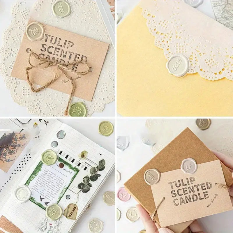 Vintage wax seal stickers