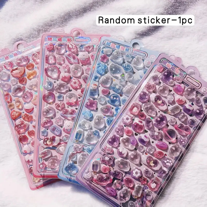 Embossed crystal sticker