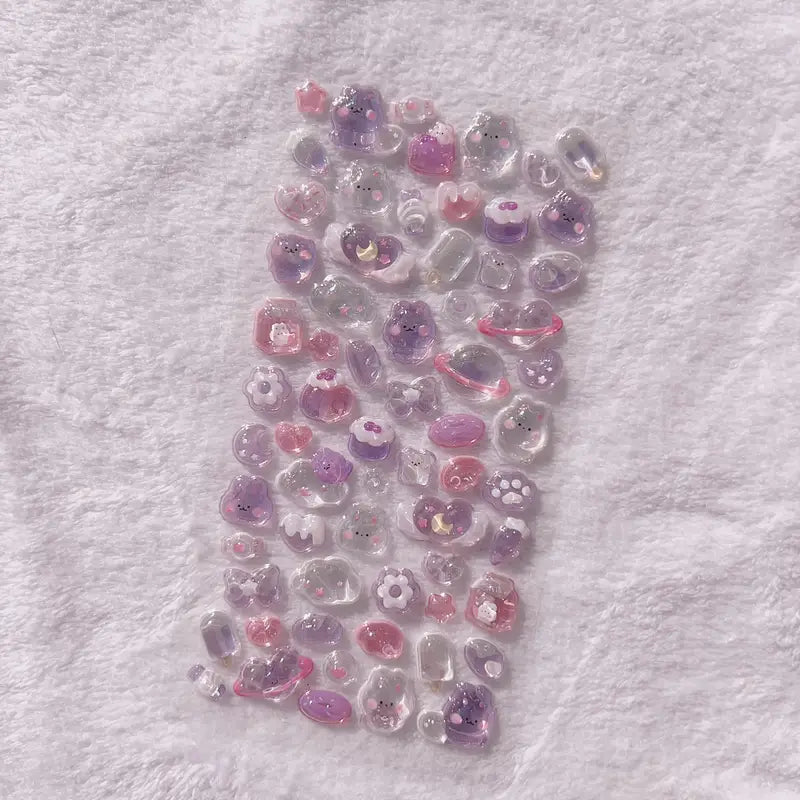 Embossed crystal sticker