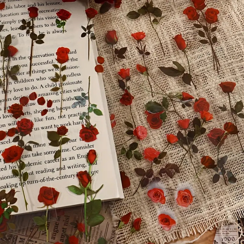 Vintage rose stickers