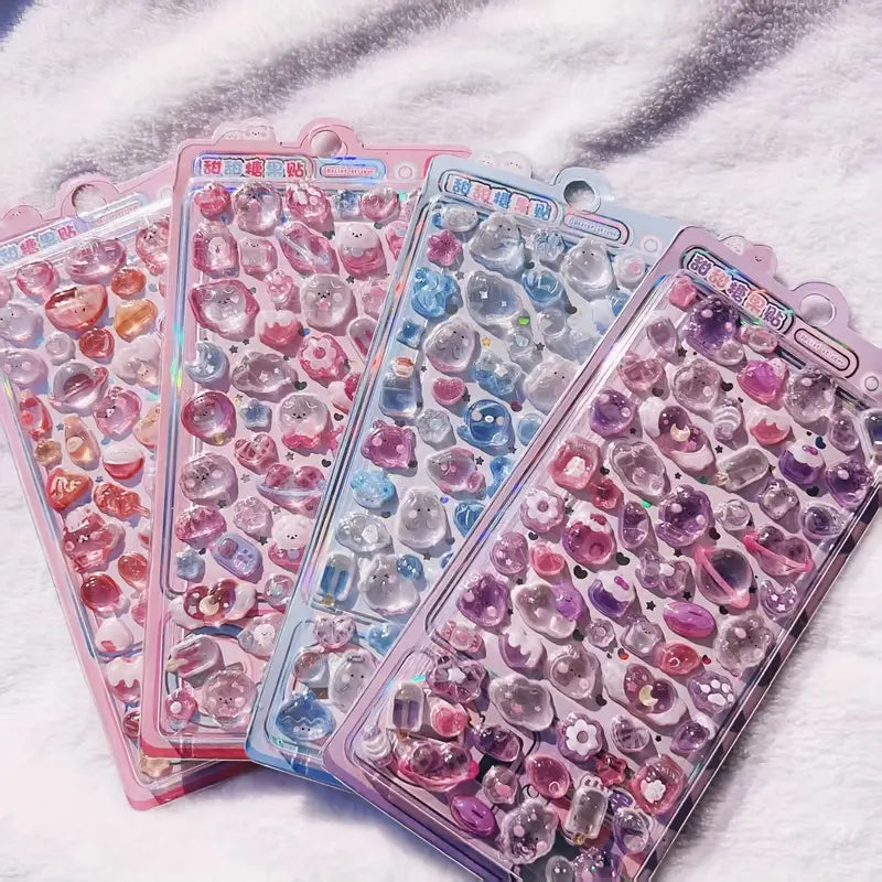 Embossed crystal sticker