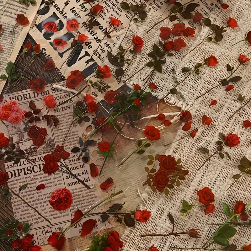 Vintage rose stickers