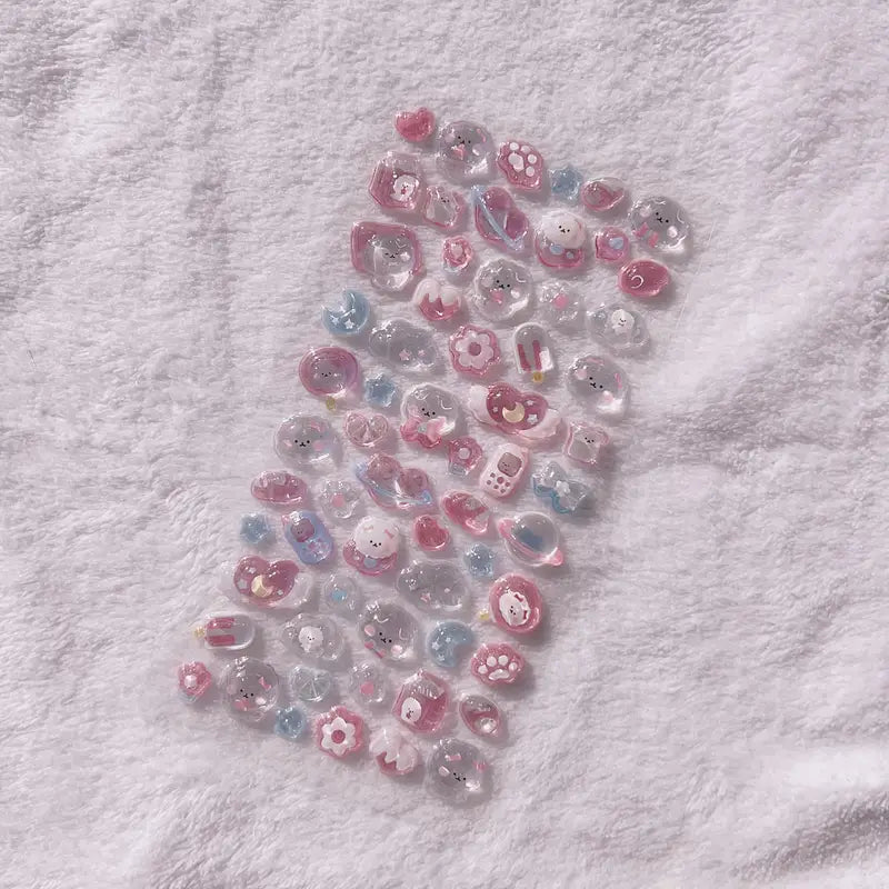 Embossed crystal sticker