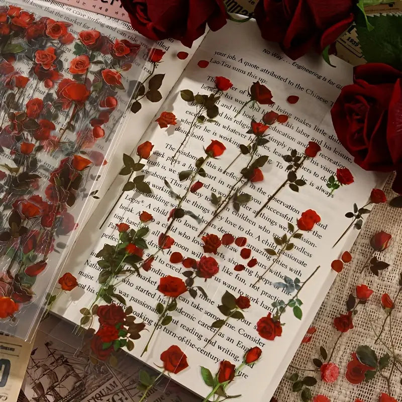 Vintage rose stickers