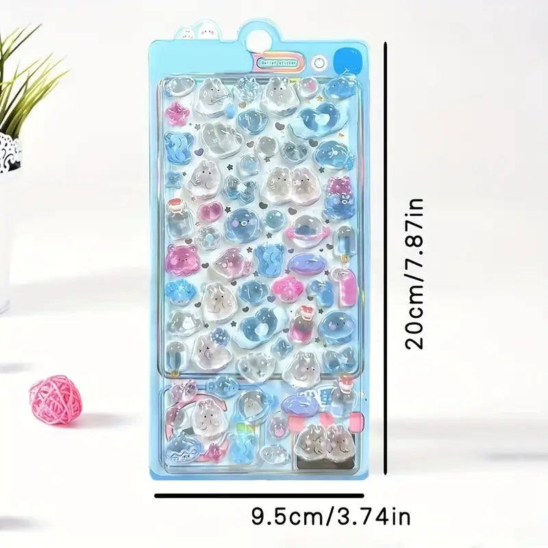 Embossed crystal sticker