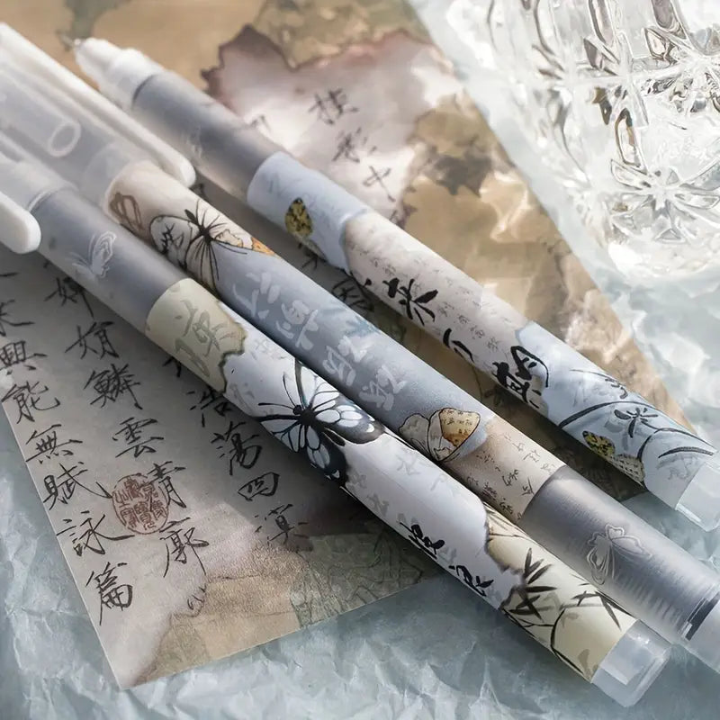 6-Pack Inspirational Chinese Style Gel Pens